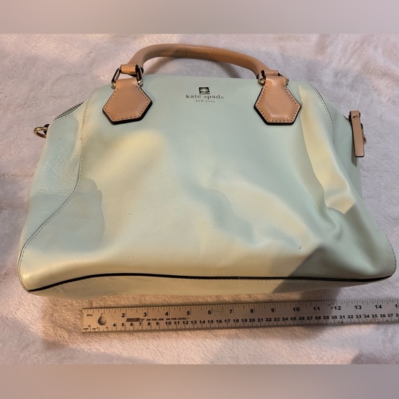 Kate Spade Mint Green/Brown Leather Catherine Street Pippa Satchel​ - Picture 1 of 11